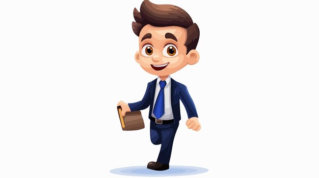 Vector professional office guy illustration on white background