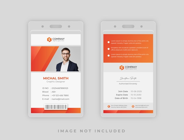 Professional Office ID Card Template