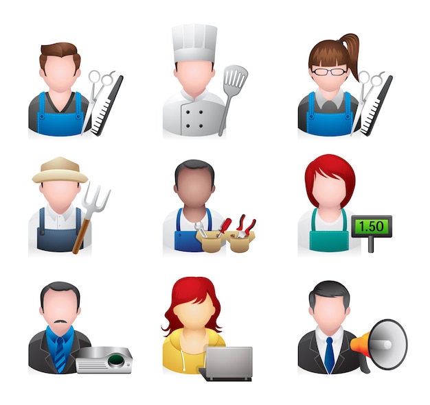 Professional people icons