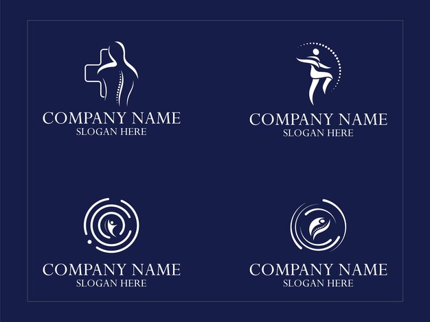 Professional Physiotherapy logo design template or Therapist logo design