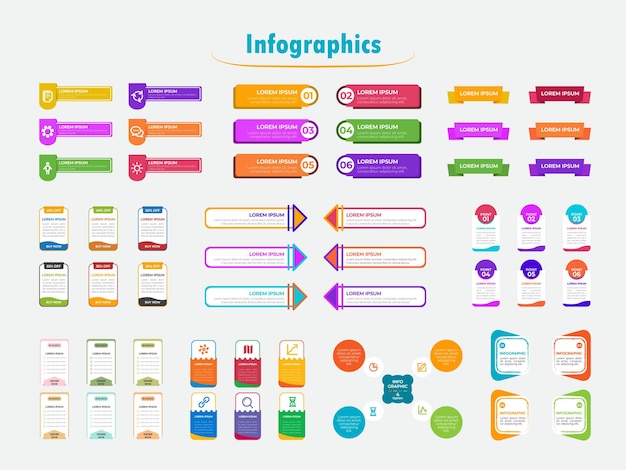 Professional Presentation steps Infographic vector, icon template