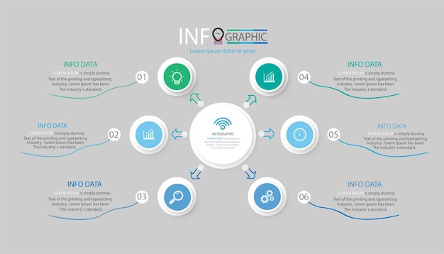 Professional process infographic template