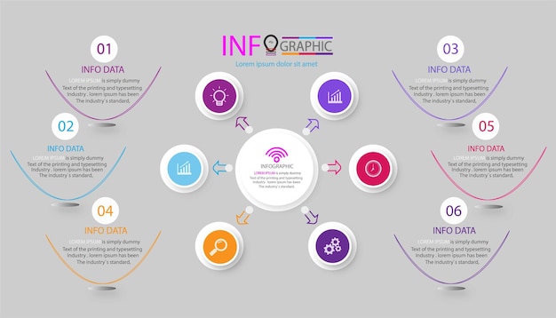 Professional process infographic template