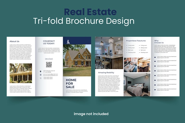 Professional real estate agency brochure design template