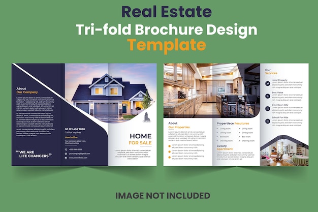 Professional real estate agency brochure design template