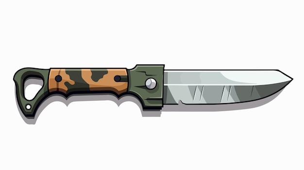 Vector professional realistic military knife vector illustration in eps format