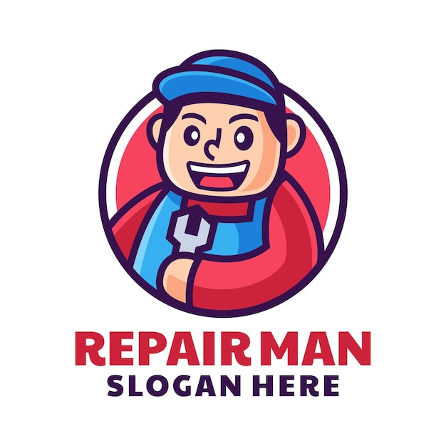 professional repairman mechanic logo 