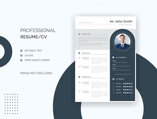 Professional resume, cv template