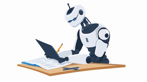 Professional Robot Editor Writing Publicity Posts