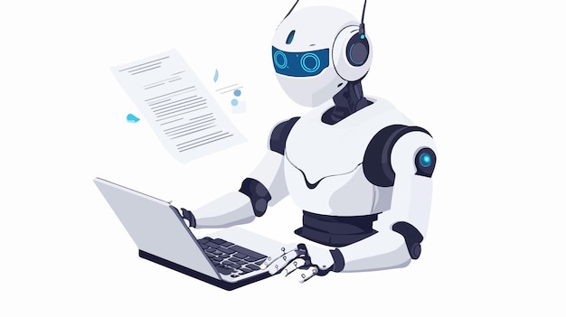 Professional Robot Editor Writing Publicity Posts