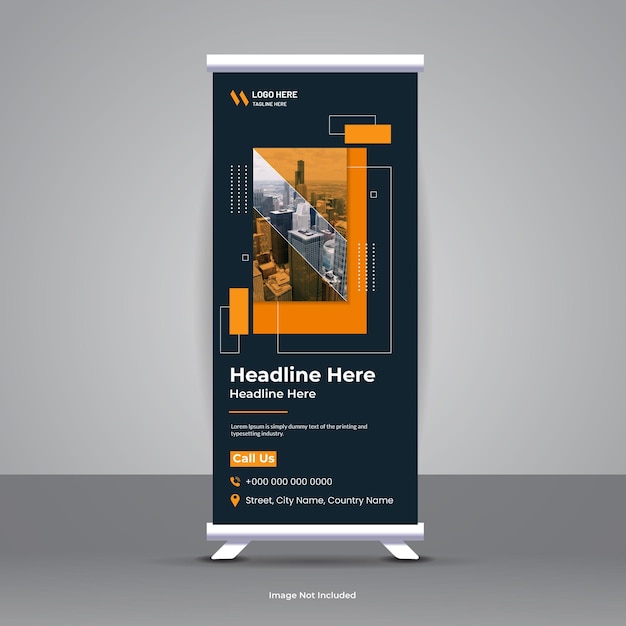 Professional roll up banner design template