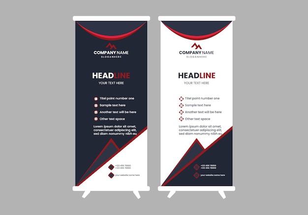 Professional roll up stand banner template design