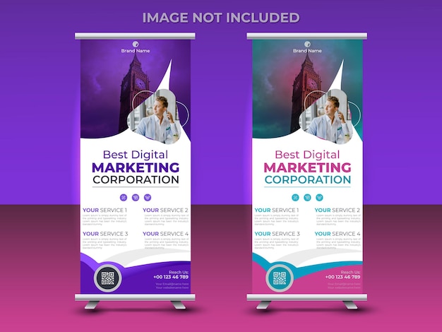 Professional Roll up stand banner template Vector design