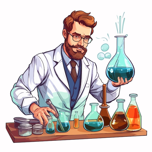 Professional Scientist Conducting Chemical Experiment in Laboratory