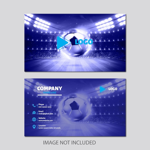 Professional sport business card mockup template