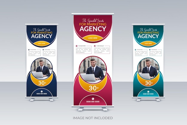 professional stand display roll up banner desgn template