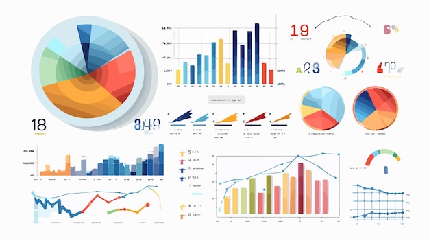 Professional Statistical Infographic with Numbers and Icons