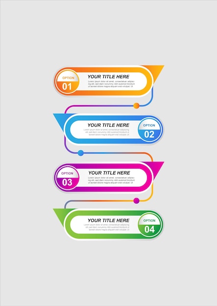 Professional steps  4 infographic  modern template design  Vector