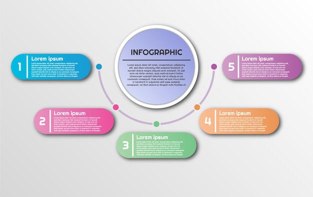 Professional steps infographic for business and presentation