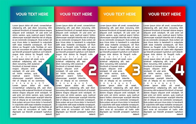 Professional steps infographic for business and presentation