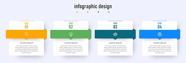 Professional steps infographic design