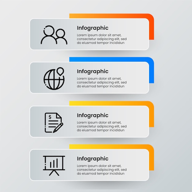 Professional steps infographic template