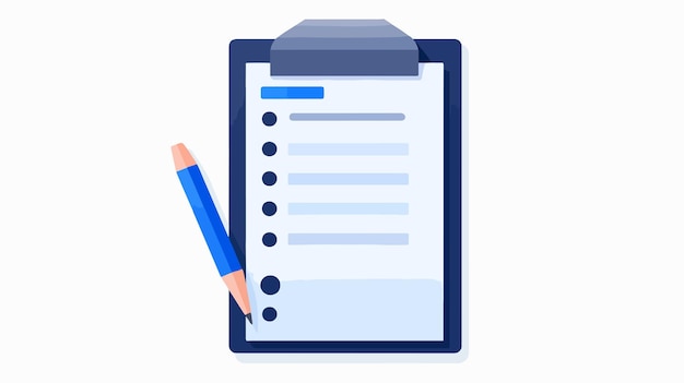 Professional Task List Icon Vector Illustration Flat Design Style