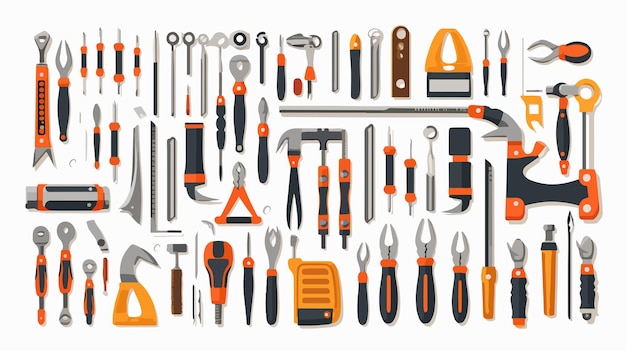 Vector professional tools concept with tool kit design vector illustration