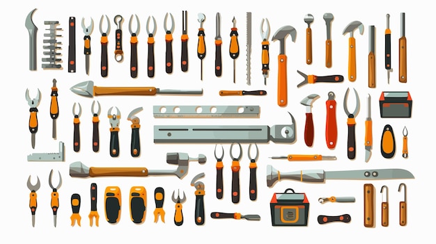 Vector professional tools concept with tool kit design vector illustration