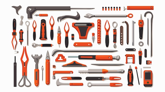 Professional Tools Concept with Tool Kit Design Vector Illustration