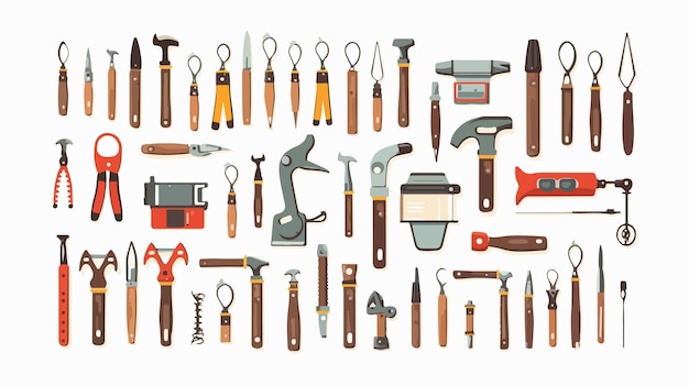 Professional Tools Design Vector Illustration on White Background