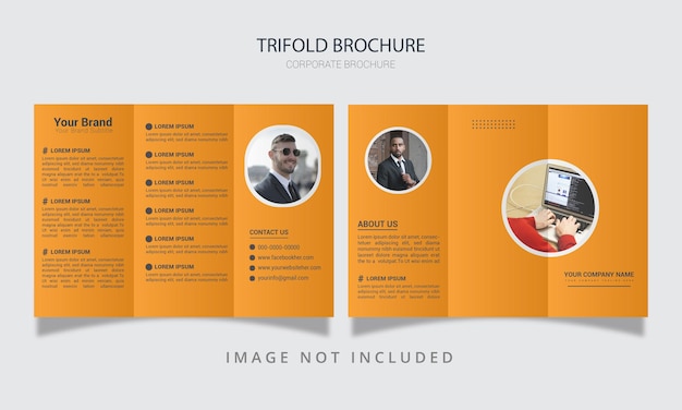 Professional trifold business brochure template design for your brand