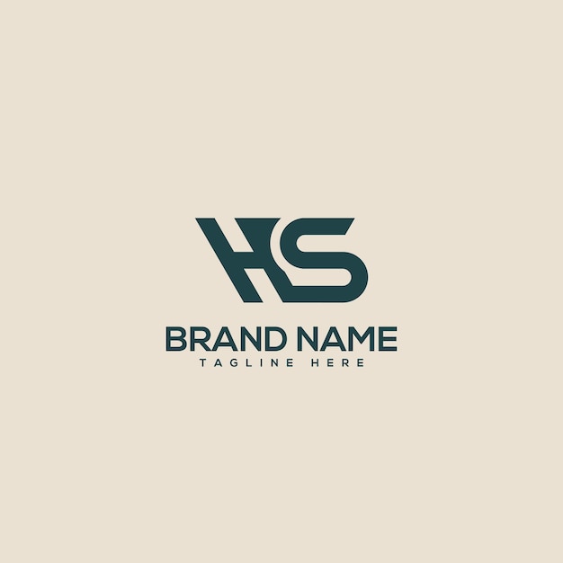 Professional unique letter HS SH monogram logo design template Initials Business logo