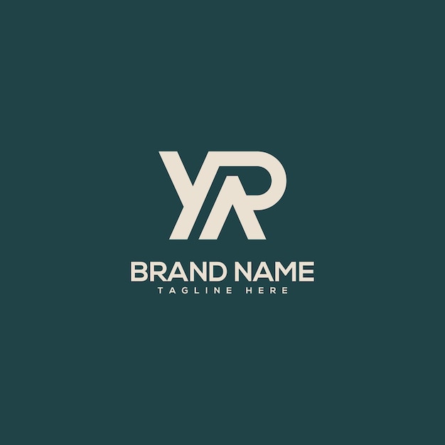 Professional unique letter YR RY monogram logo design template Initials Business logo