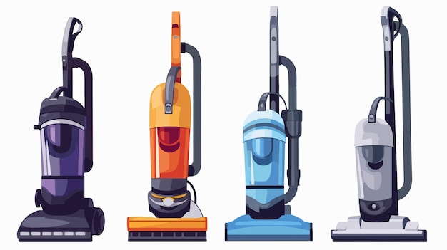 Vector professional vacuum cleaner cartoon vector illustration