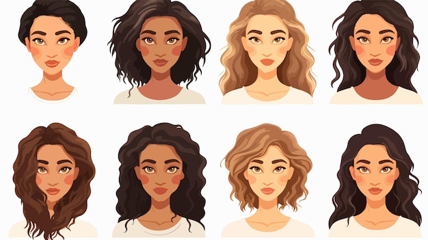 Professional Vector Set of Woman Avatar Emotions