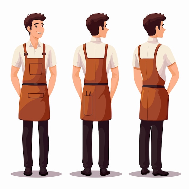 Professional Waiter in Restaurant and Kitchen Setting