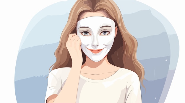 Professional Woman Wearing Positive Mask to Conceal Emotions