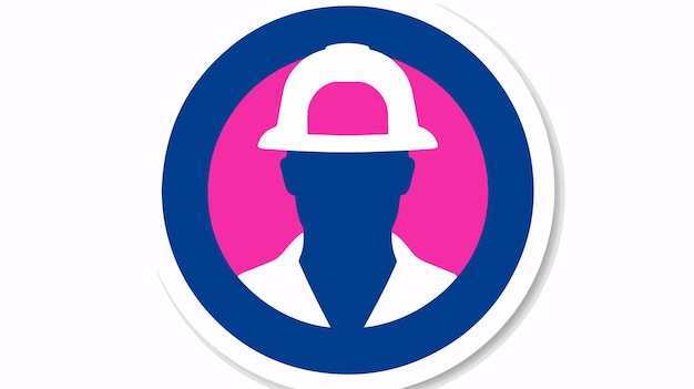 Professional Worker Person Glyph Bicolor Rounded Icon Image