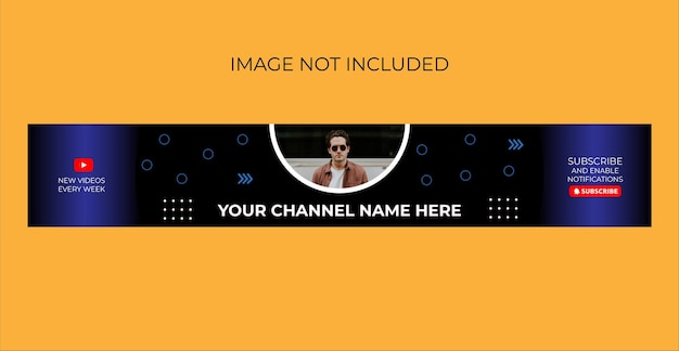 Professional YouTube banner cover design art template