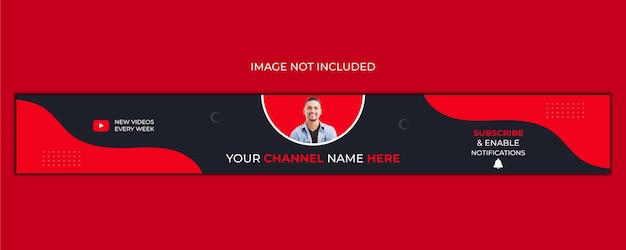 Professional Youtube banner cover template Premium vector