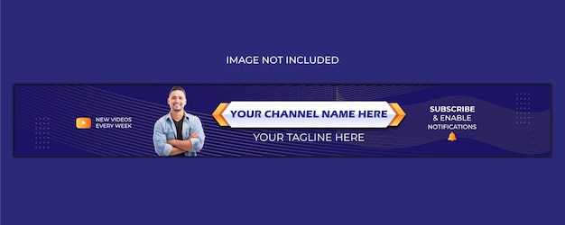 Professional Youtube banner cover template Premium vector