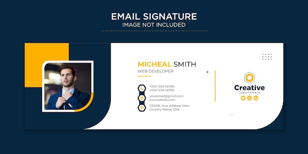 Professionals and modern business email signature premium vector template design