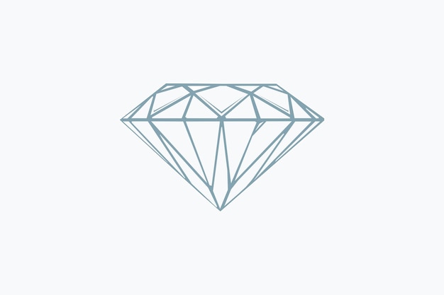 Profile drawing of a diamond.