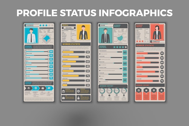 Profile Status Infographic Template