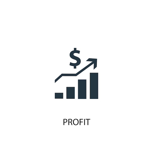 Profit icon. Simple element illustration. Profit concept symbol design from Accounting collection. Can be used for web and mobile.