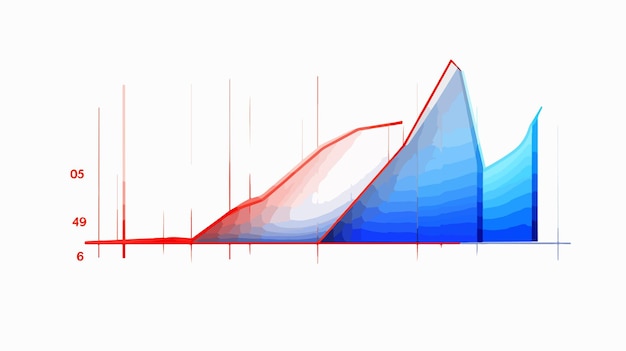 Profit and Loss Graph Illustration with Red Accent