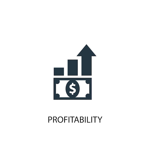 Profitability icon. Simple element illustration. Profitability concept symbol design. Can be used for web and mobile.