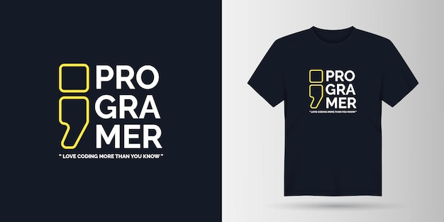 Programer typography t shirt design