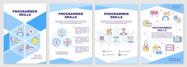 Programmer skills brochure template